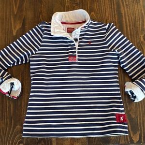 Joules | Blue & White Striped Cowdray Pullover | Sz 4 (S)